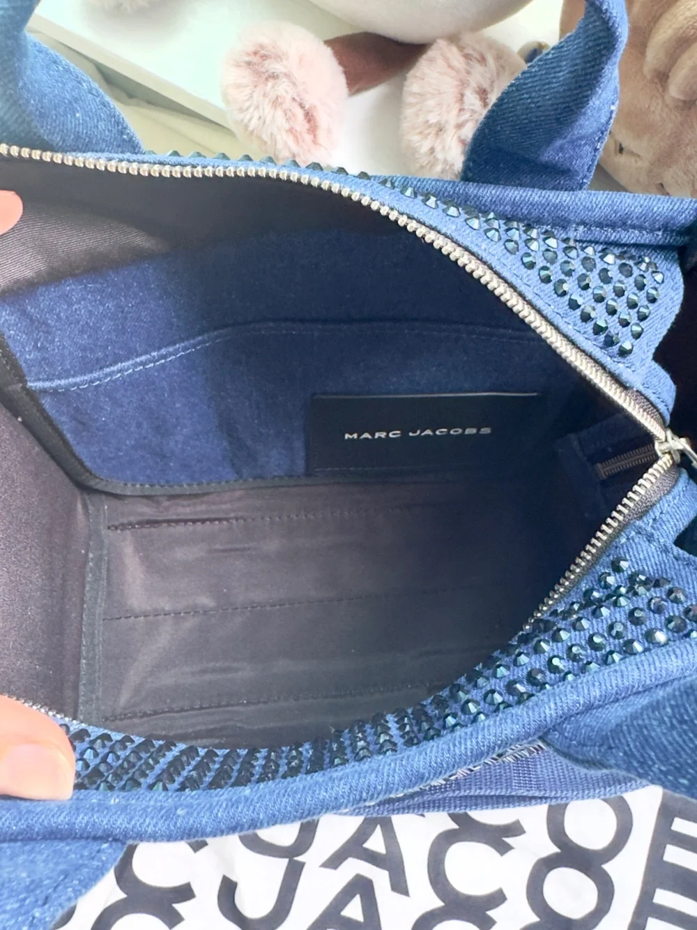 NWT 🌌 Marc Jacobs The Crystal Denim Small Tote Bag